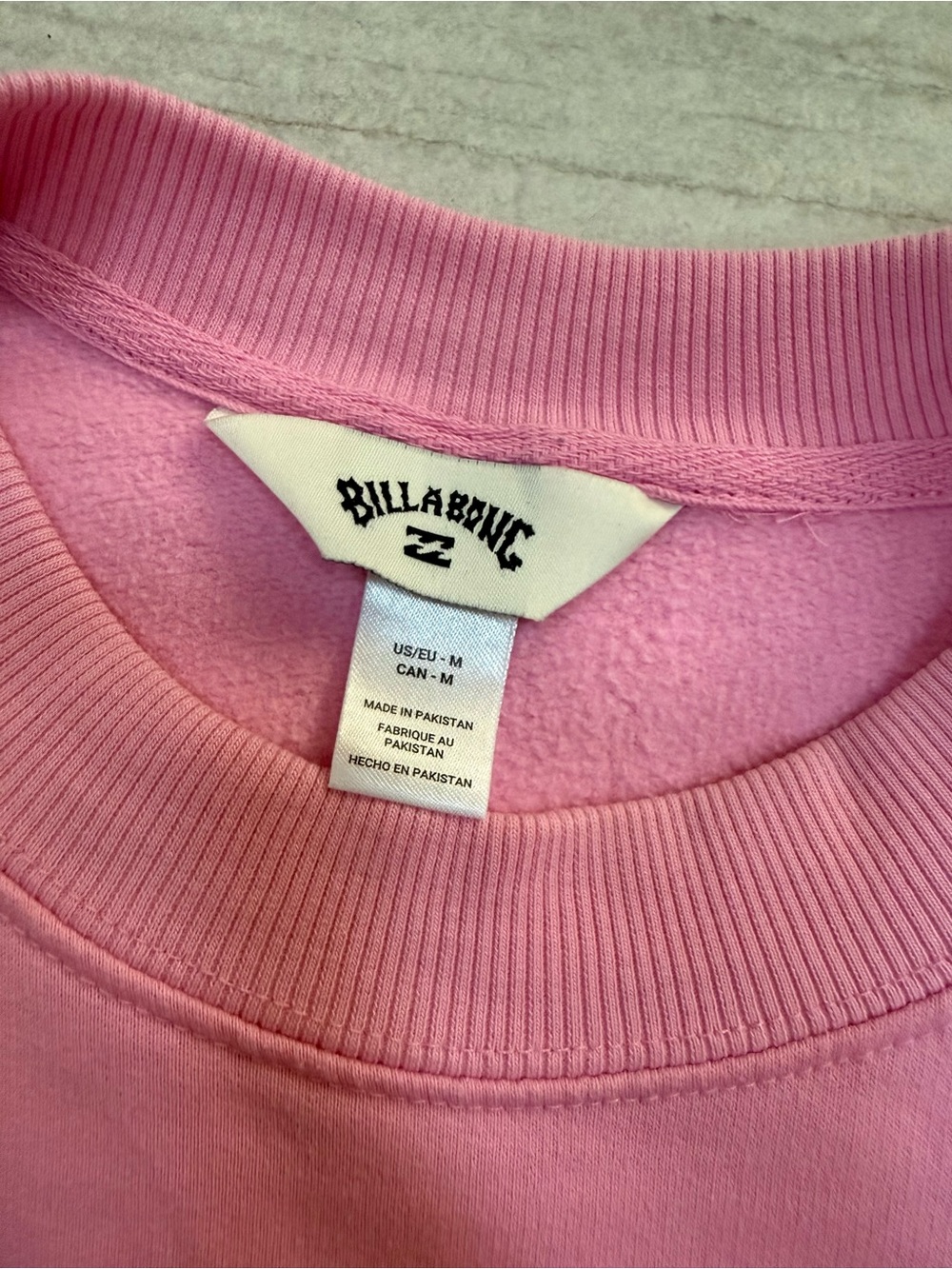 Billabong Pink Graphic Crewneck Sweatshirt with Sun & Palms - Picture 4 of 4